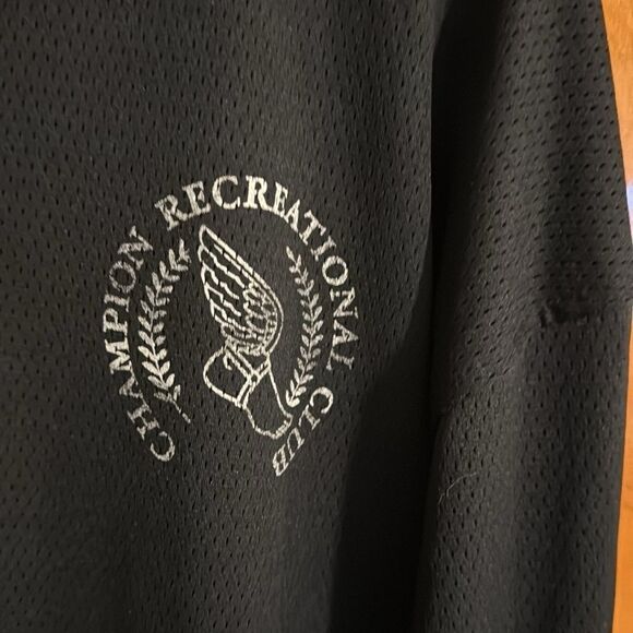 Champion Track Jacket Mens XL Black Mesh - Picture 2 of 3